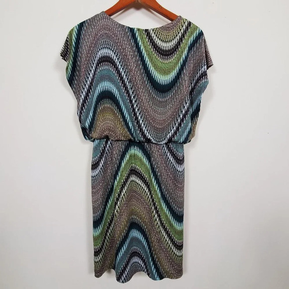 Connected Apparel Printed Dress Retro Multicolor Woman 6 - Picture 2 of 6